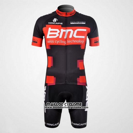 2012 Maillot Ciclismo BMC Noir et Rouge Manches Courtes et Cuissard